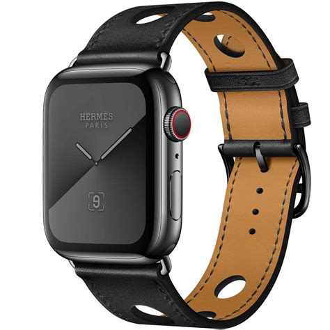 hermes black leather apple watch band|apple watch band hermes sale.